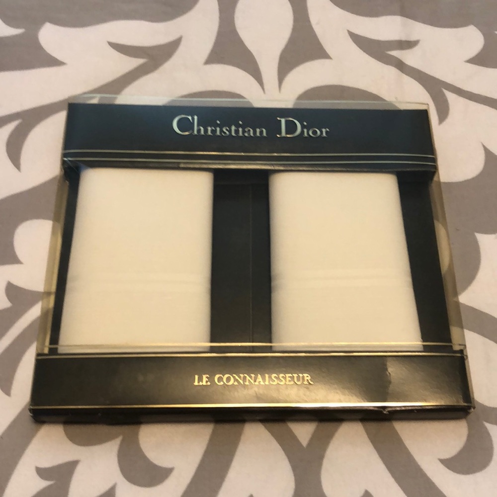 NIB Christian Dior 2-all cotton handkerchiefs